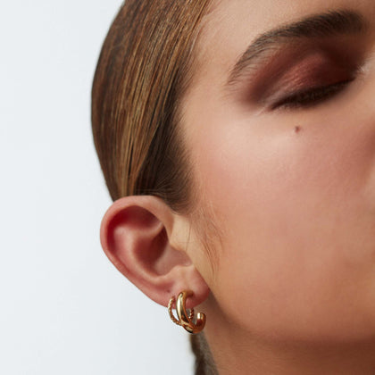 Chunky Hoop Earrings Gold